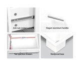 2x High Gloss Bedside Tables