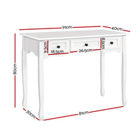 French Provincial Hall Table - White