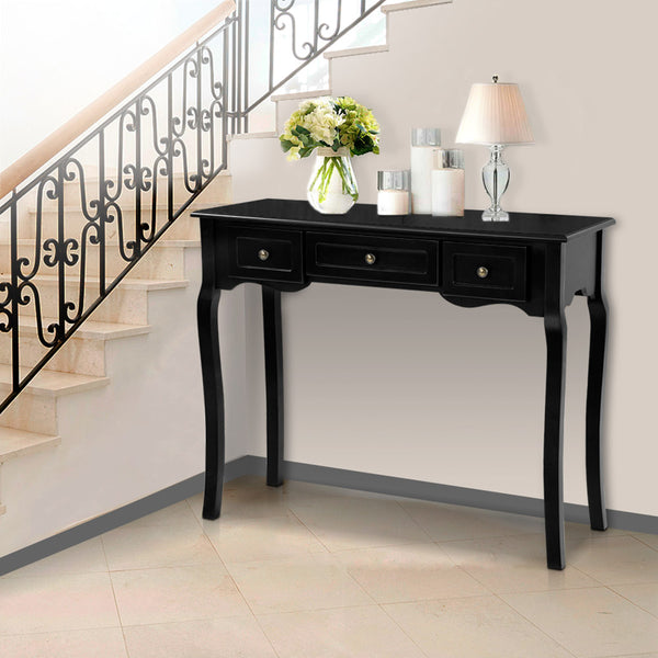 French Provincial Hall Table - Black