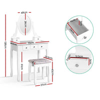 Provincial Dressing Table With Stool, Mirror and Storage
