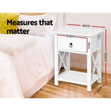 Hamptons Bedside Table x2