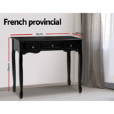 French Provincial Hall Table - Black