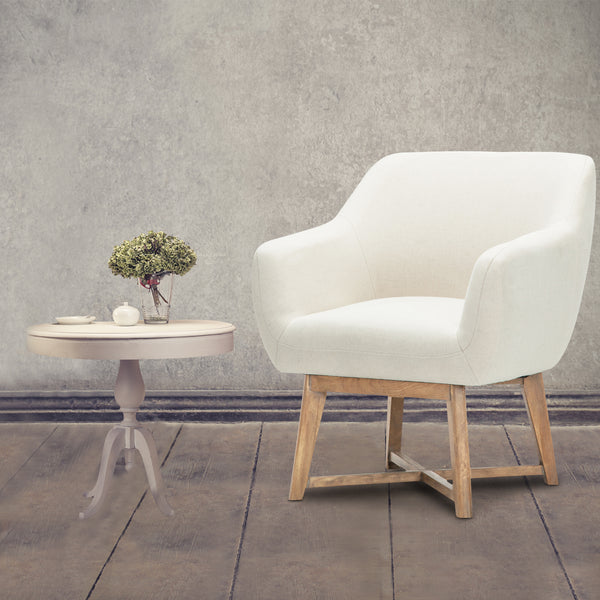 Fabric Tub Armchair - Beige or Grey