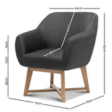 Tub Accent Chair - Charcoal