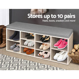 Shoe Storage Bench - Wood Grain