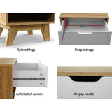 Two Tone Air Gap Handle Bedside Table