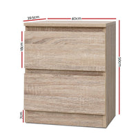 Bedside Table Handle-free - Natural