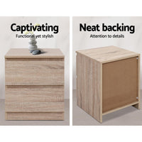 Bedside Table Handle-free - Natural