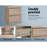 Bedside Table Handle-free - Natural