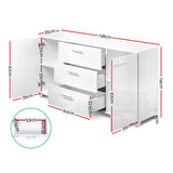 Sideboard Storage Cabinet - High Gloss White