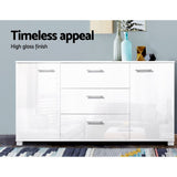 Sideboard Storage Cabinet - High Gloss White