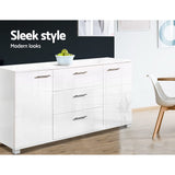 Sideboard Storage Cabinet - High Gloss White