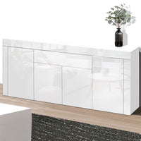 Sideboard Hall Table With 4 Doors & Drawer - High Gloss White