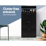 Shoe Storage Cabinet Up To 60 Pairs - Black