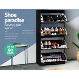 Shoe Storage Cabinet Up To 60 Pairs - Black