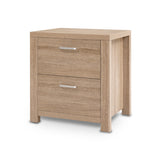 Bedside Table With 2 Drawers - Oak