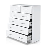 Artiss Tallboy Dresser Table 6 Chest of Drawers Cabinet Bedroom Storage White