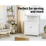 Buffet Sideboard Cabinet Kitchen Bathroom Storage Cupboard Hallway White Shelf