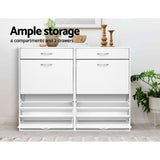 Shoe Storage Cabinet Up To 36 Pairs - White