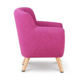 Kids Lorraine French Chair Fabric - Pink / Grey / Black