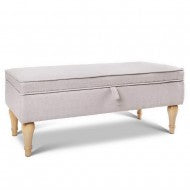 Fabric Storage Ottoman - Grey or Beige