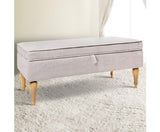 Fabric Storage Ottoman - Grey or Beige