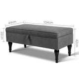 Fabric Storage Ottoman - Grey or Beige