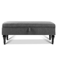 Fabric Storage Ottoman - Grey or Beige