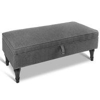 Fabric Storage Ottoman - Grey or Beige