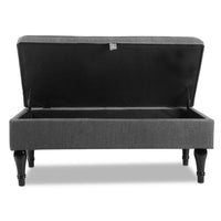 Fabric Storage Ottoman - Grey or Beige