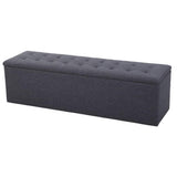 Extra-Long Storage Ottoman - Dark Grey / Light Grey