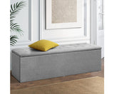 Extra-Long Storage Ottoman - Dark Grey / Light Grey