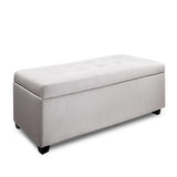 Large Fabric Storage Ottoman - Light Grey / Mid-Grey / Charcoal / Beige / Brown / Black