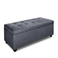 Large Fabric Storage Ottoman - Light Grey / Mid-Grey / Charcoal / Beige / Brown / Black