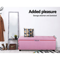 Premium Storage Ottoman - Pink / Blue