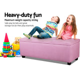 Premium Storage Ottoman - Pink / Blue