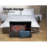 Storage Ottoman - Velvet Dark Grey