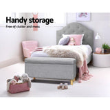 Kids Storage Ottoman - Light Grey