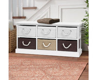 Bench Seat With Shoe Storage Baskets With Free Delivery