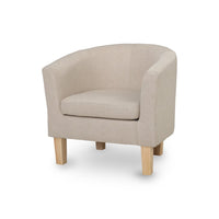 Fabric Tub Armchair - Beige