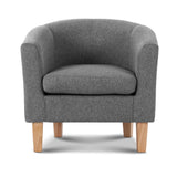 Fabric Tub Armchair - Grey