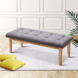 Ottoman Bench Upholstered Fabric 120cm