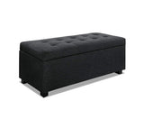 Large Fabric Storage Ottoman - Light Grey / Mid-Grey / Charcoal / Beige / Brown / Black