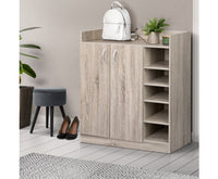 White or Wood Grain Shoe Cabinet with free delivery