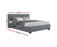 King Size Gas Lift Bed Frame- Grey