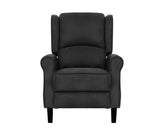 Suede Recliner Chair - Charcoal