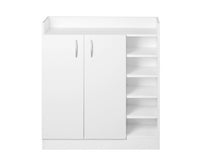 White or Wood Grain Shoe Cabinet with free delivery