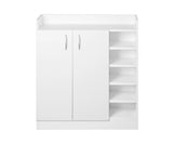 White or Wood Grain Shoe Cabinet with free delivery