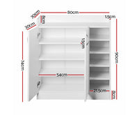 White or Wood Grain Shoe Cabinet with free delivery