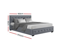 King Size Gas Lift Bed Frame- Grey